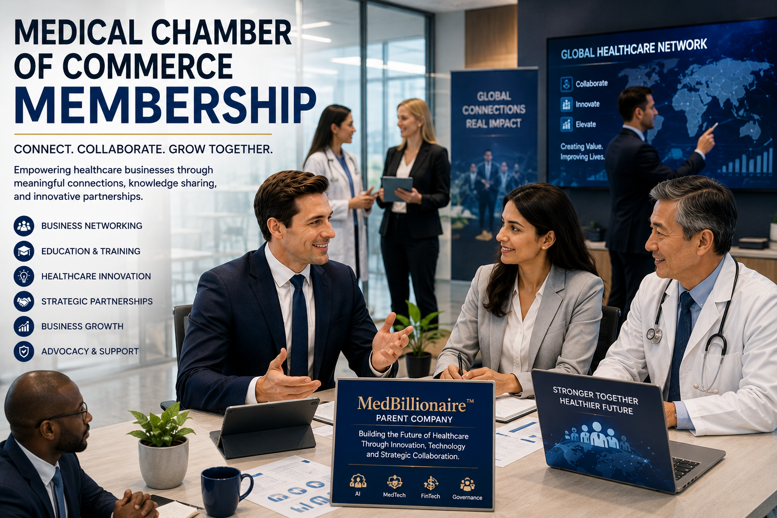 Medical Chamber of Commerce Membership, Connecting Healthcare Businesses Through Innovation and the MedBillionaire™ Ecosystem